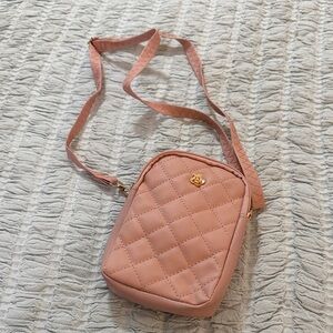 Quilted Faux Leather Pink Crossbody Bag-NWT
